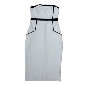 Express Women's White And‎ Black Strapless Bodycon Midi Dress Size 2